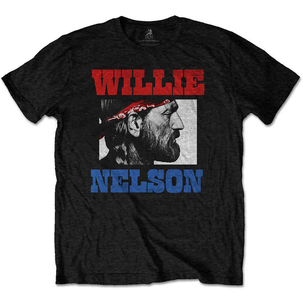 Willie Nelson - Stare Heren Tshirt - Zwart